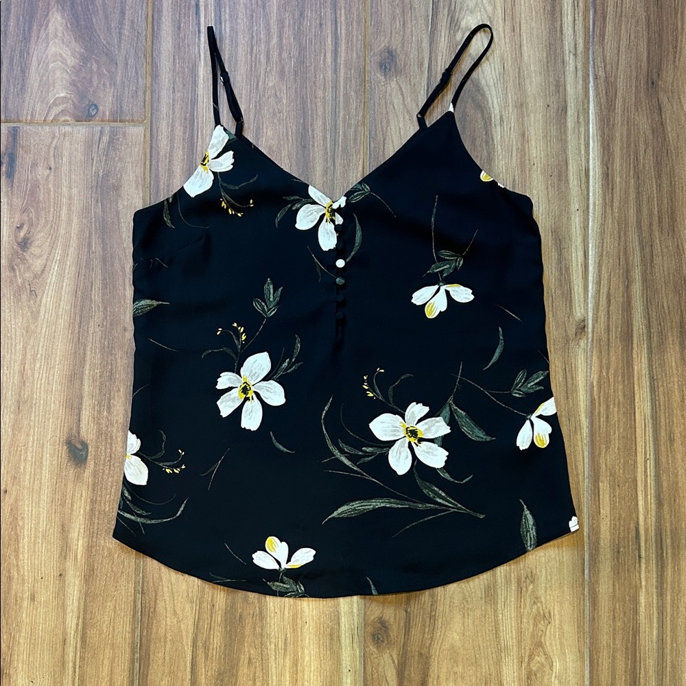 Dynamite Black Floral Cami XS Y2K Fairy Grunge Tank Top